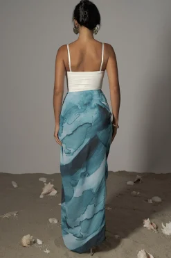 Blue Print Noelia Printed Skirt*JLUXLABEL Hot