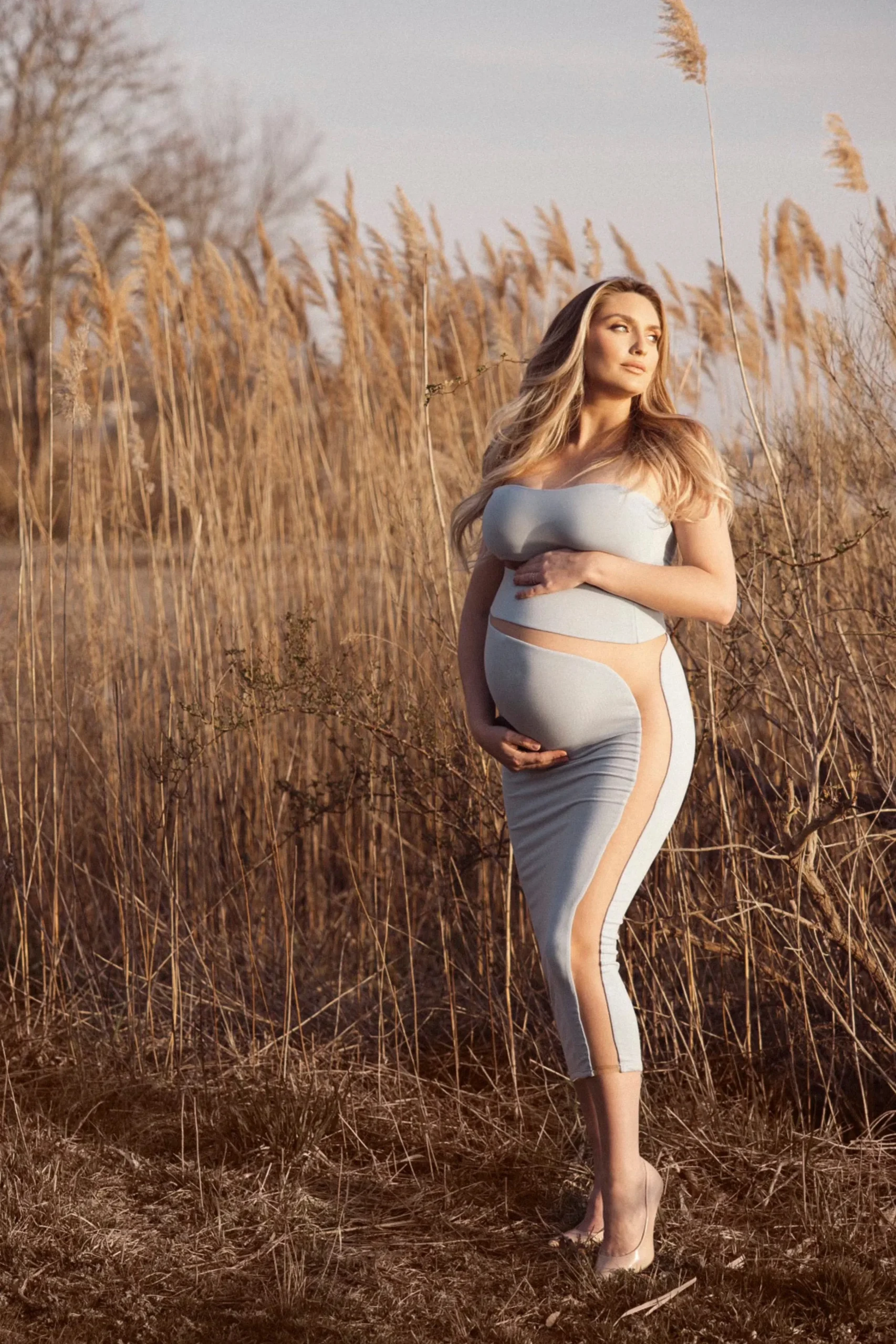 Blue Unpredictable Midi Dress*JLUXLABEL Best