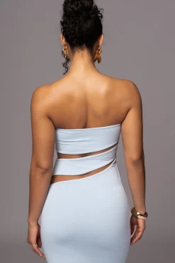 Blue Unpredictable Midi Dress*JLUXLABEL Best