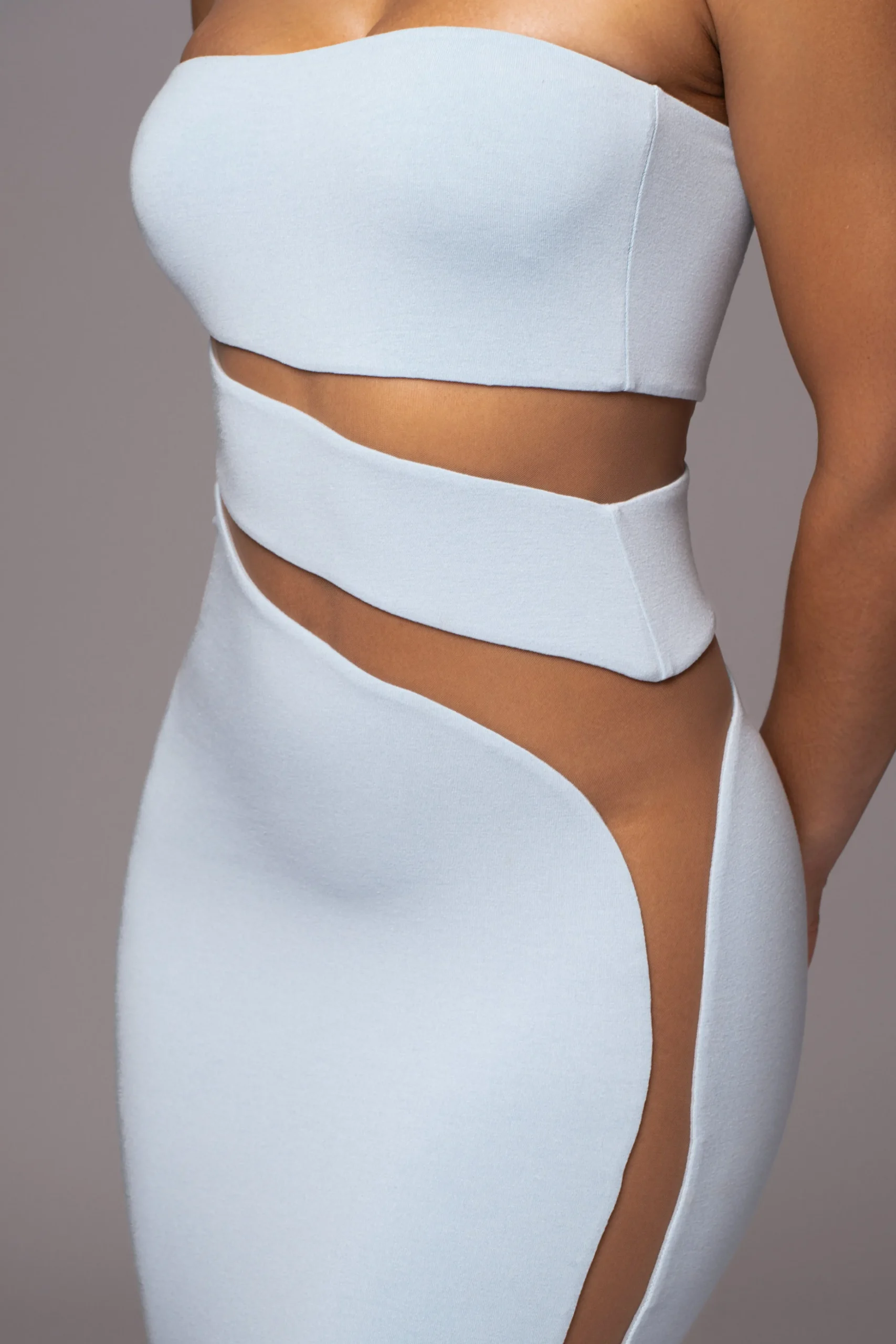 Blue Unpredictable Midi Dress*JLUXLABEL Best