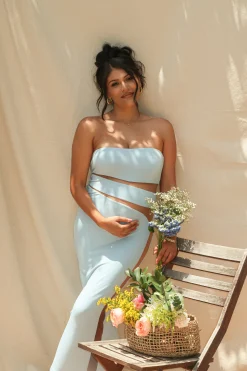 Blue Unpredictable Midi Dress*JLUXLABEL Best