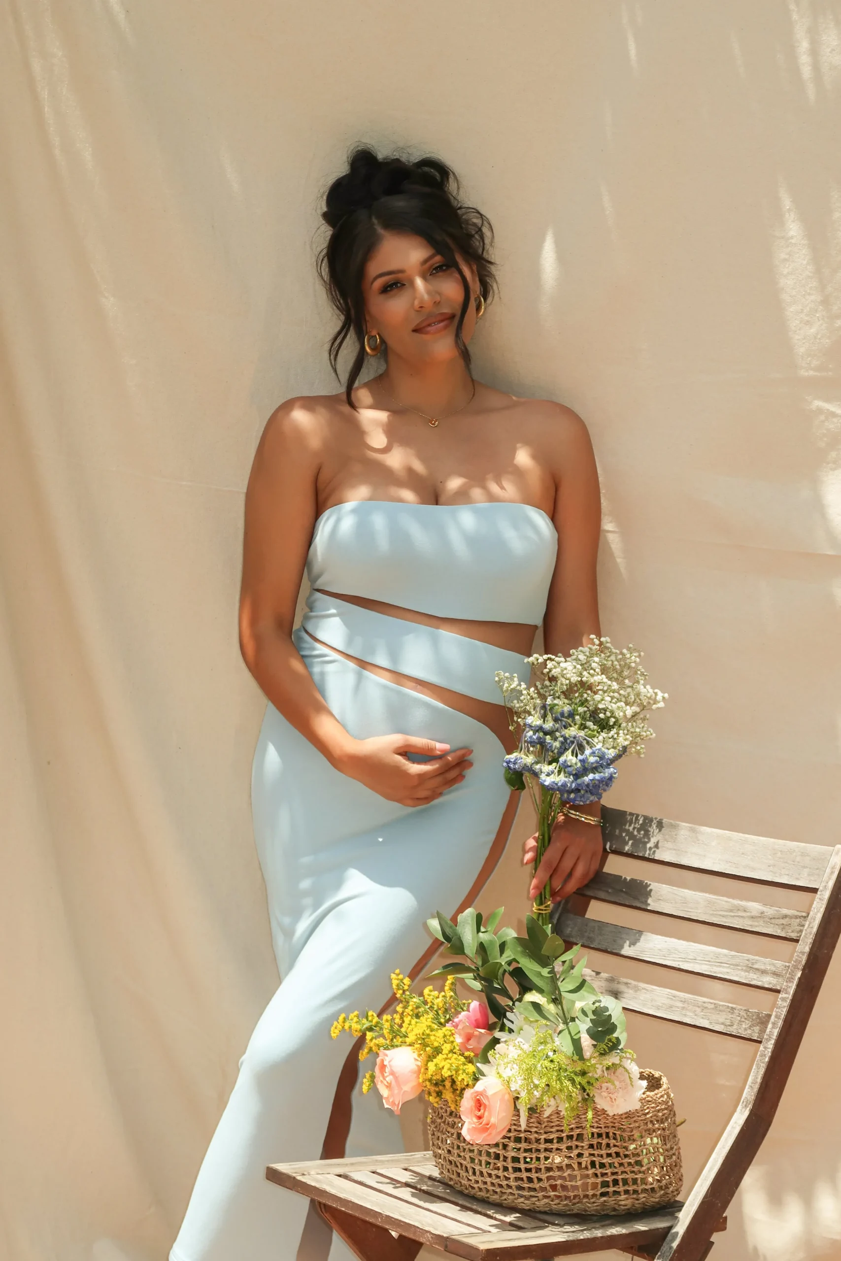 Blue Unpredictable Midi Dress*JLUXLABEL Best