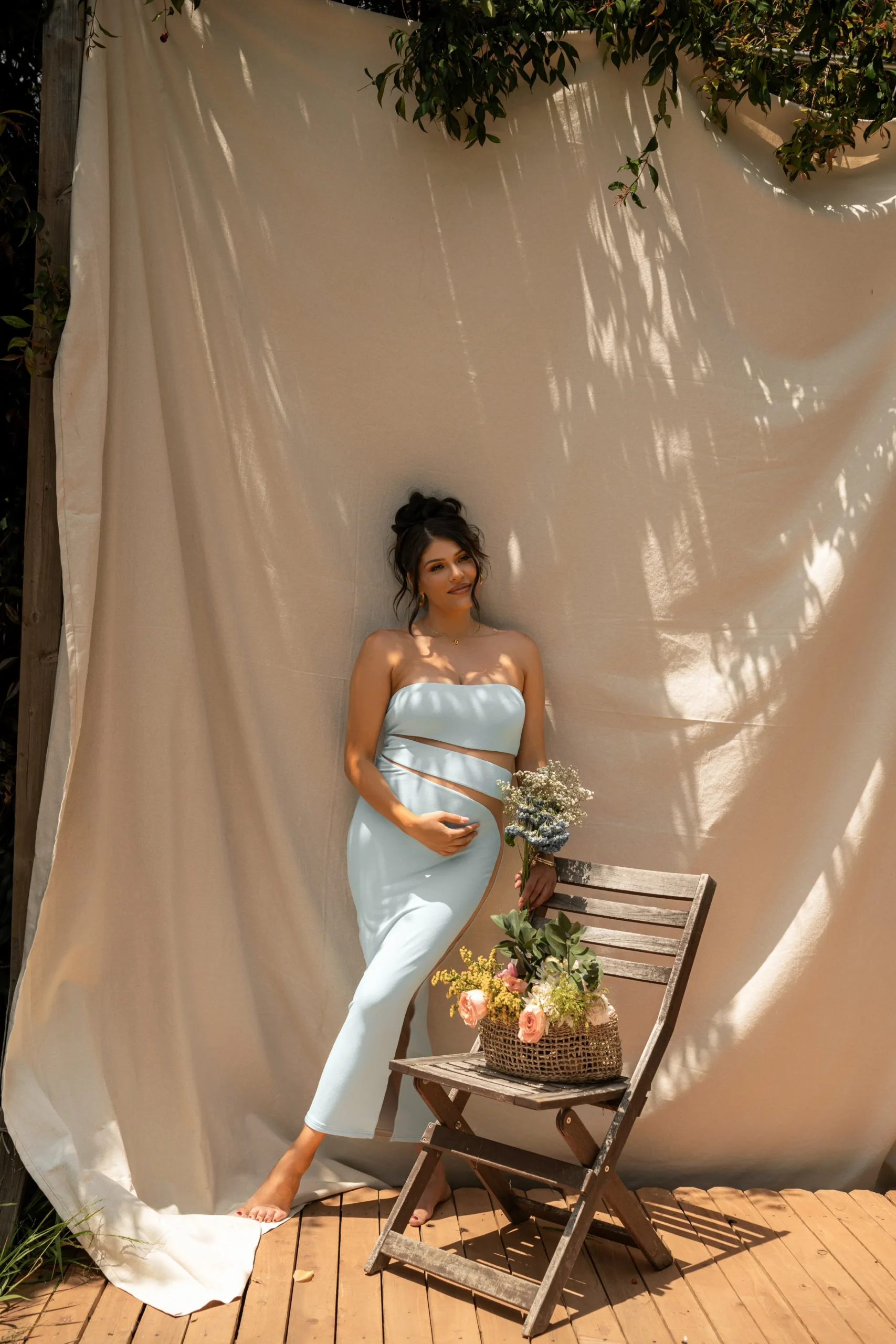 Blue Unpredictable Midi Dress*JLUXLABEL Best