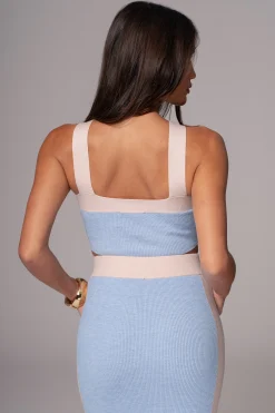 Blue/Beige Heartbreaker Two-Piece Skirt Set*JLUXLABEL Online