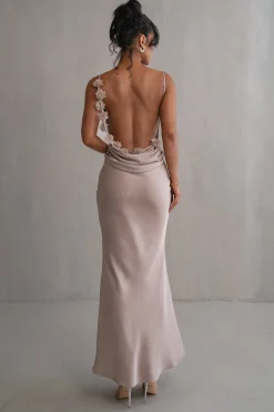 Bronze Down The Aisle Satin Gown*JLUXLABEL Best
