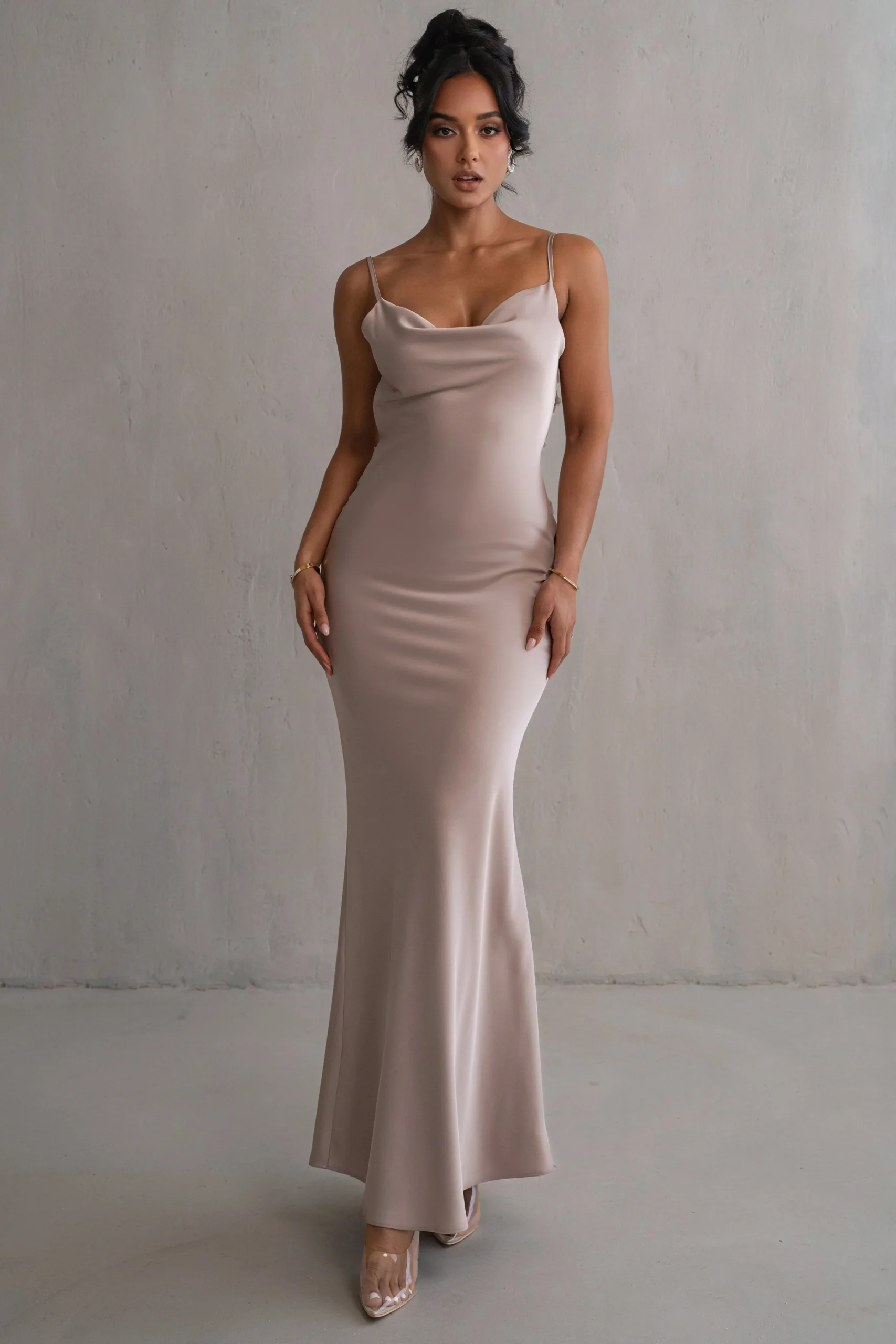 Bronze Down The Aisle Satin Gown*JLUXLABEL Best