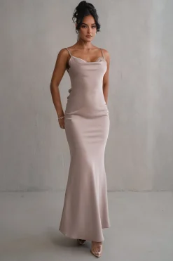 Bronze Down The Aisle Satin Gown*JLUXLABEL Best