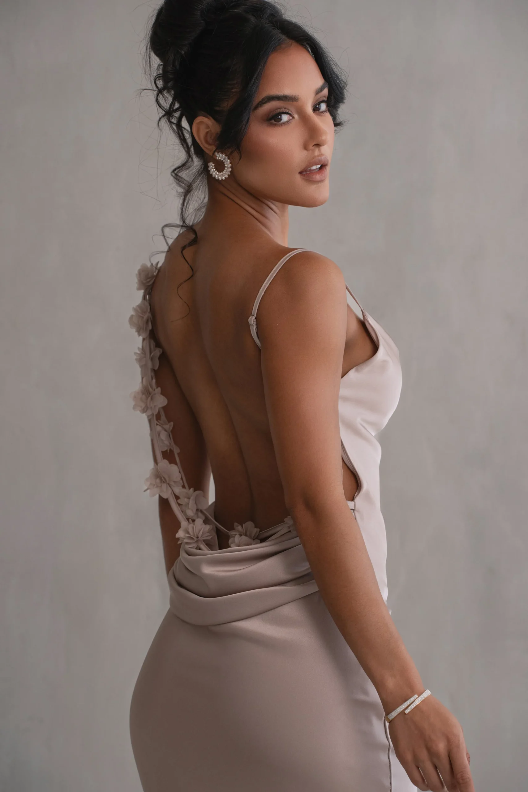 Bronze Down The Aisle Satin Gown*JLUXLABEL Best