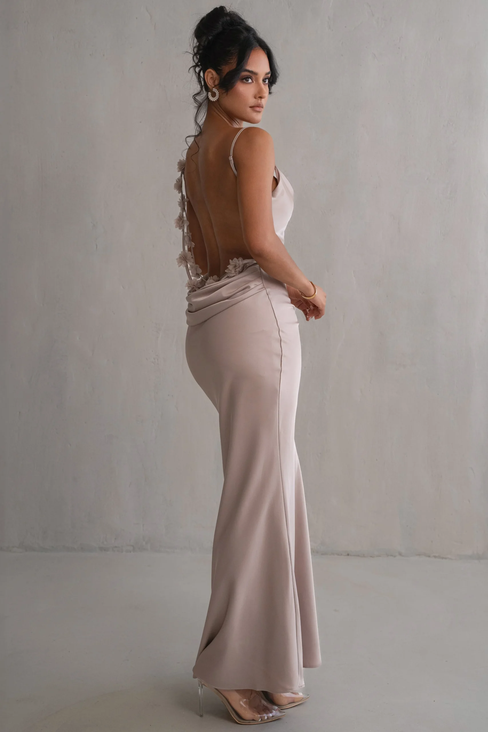 Bronze Down The Aisle Satin Gown*JLUXLABEL Best