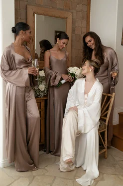 Bronze Ever After Satin Trousers*JLUXLABEL Fashion