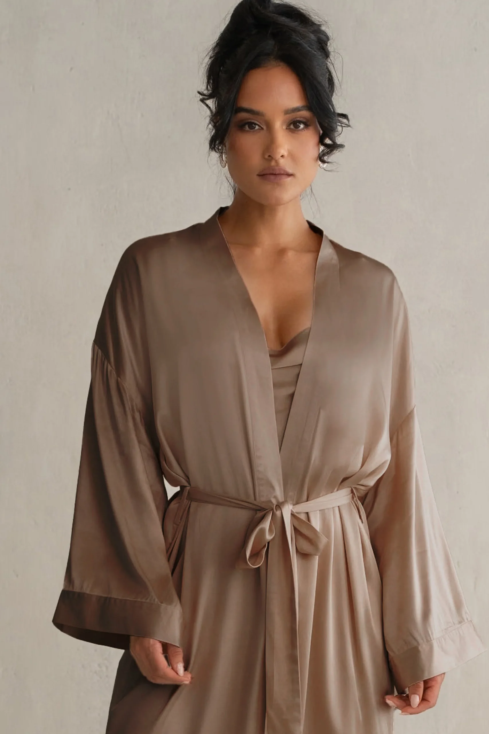 Bronze Forever And Always Satin Robe*JLUXLABEL Online