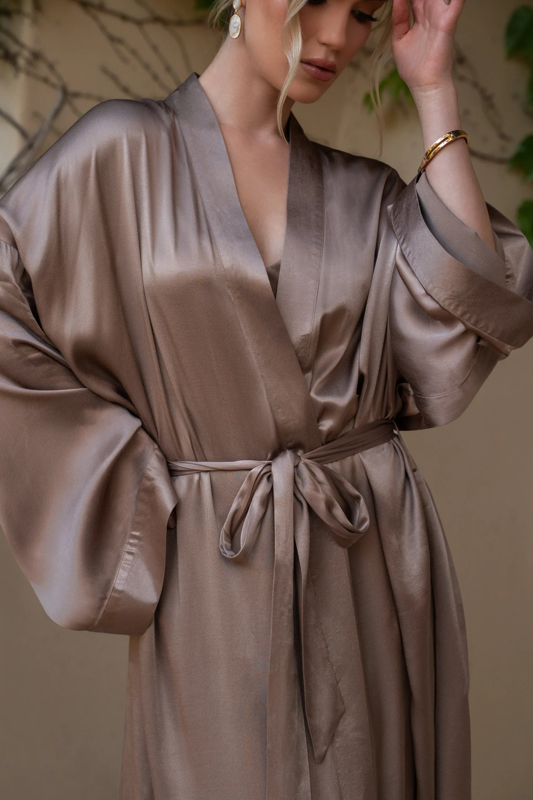 Bronze Forever And Always Satin Robe*JLUXLABEL Online