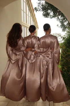Bronze Forever And Always Satin Robe*JLUXLABEL Online