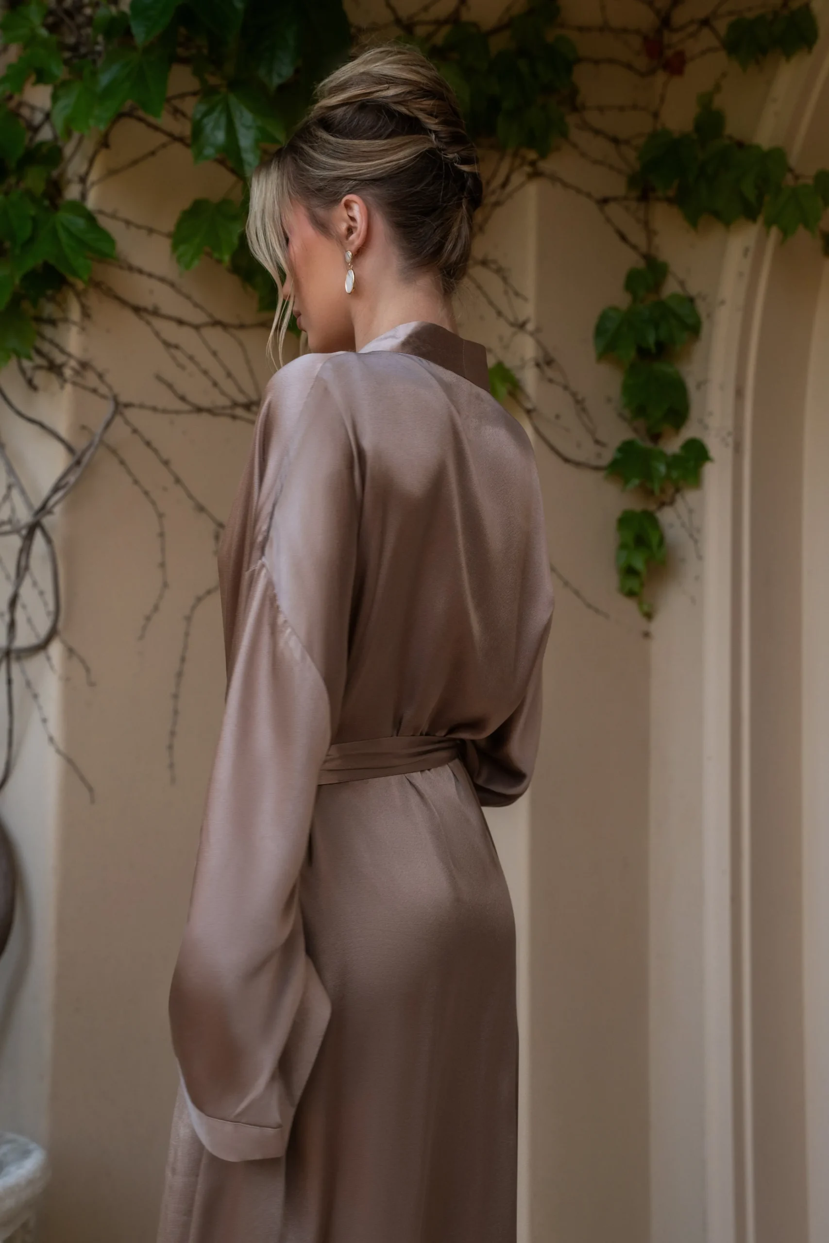 Bronze Forever And Always Satin Robe*JLUXLABEL Online