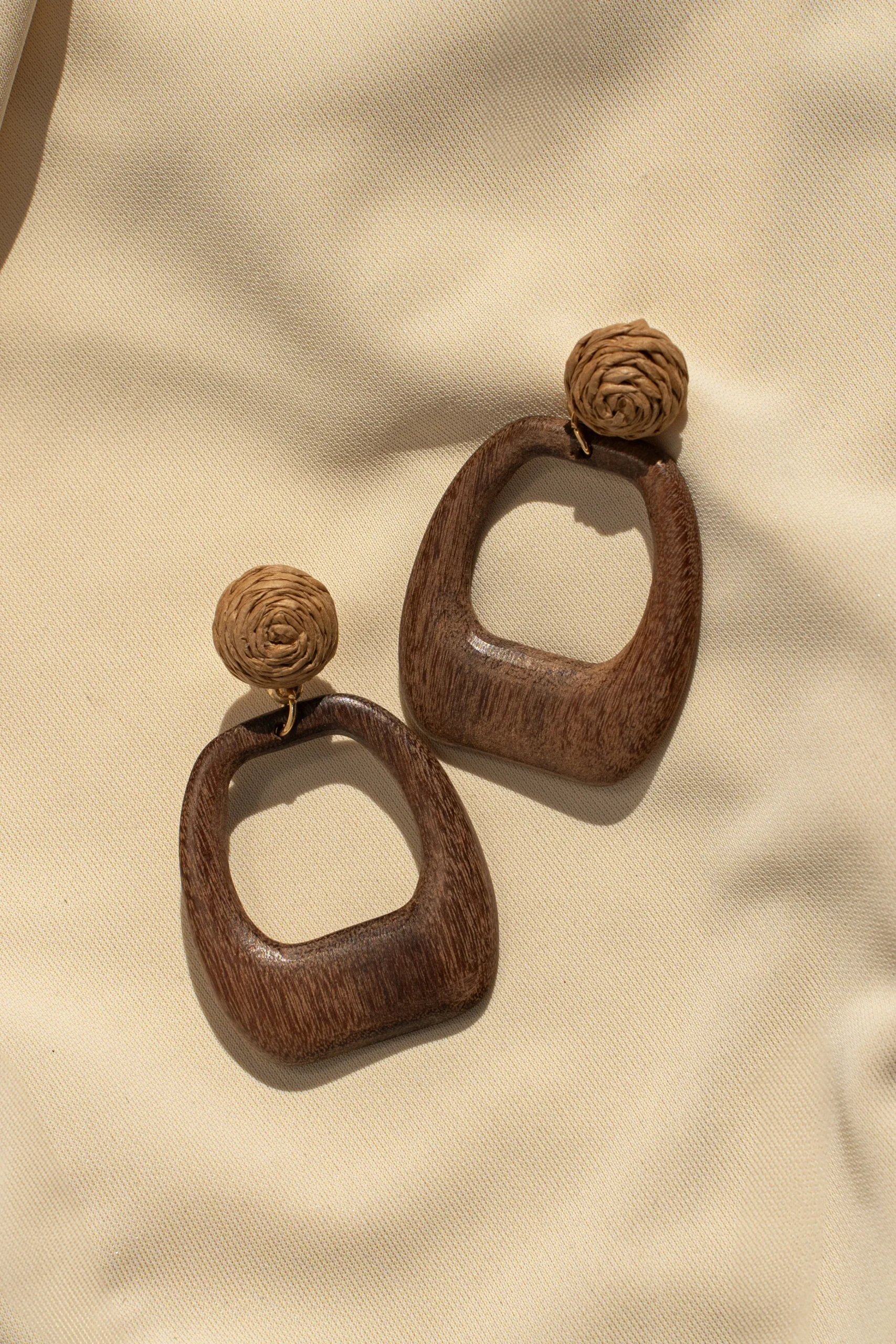 Brown Cove Wooden Earrings*JLUXLABEL Fashion