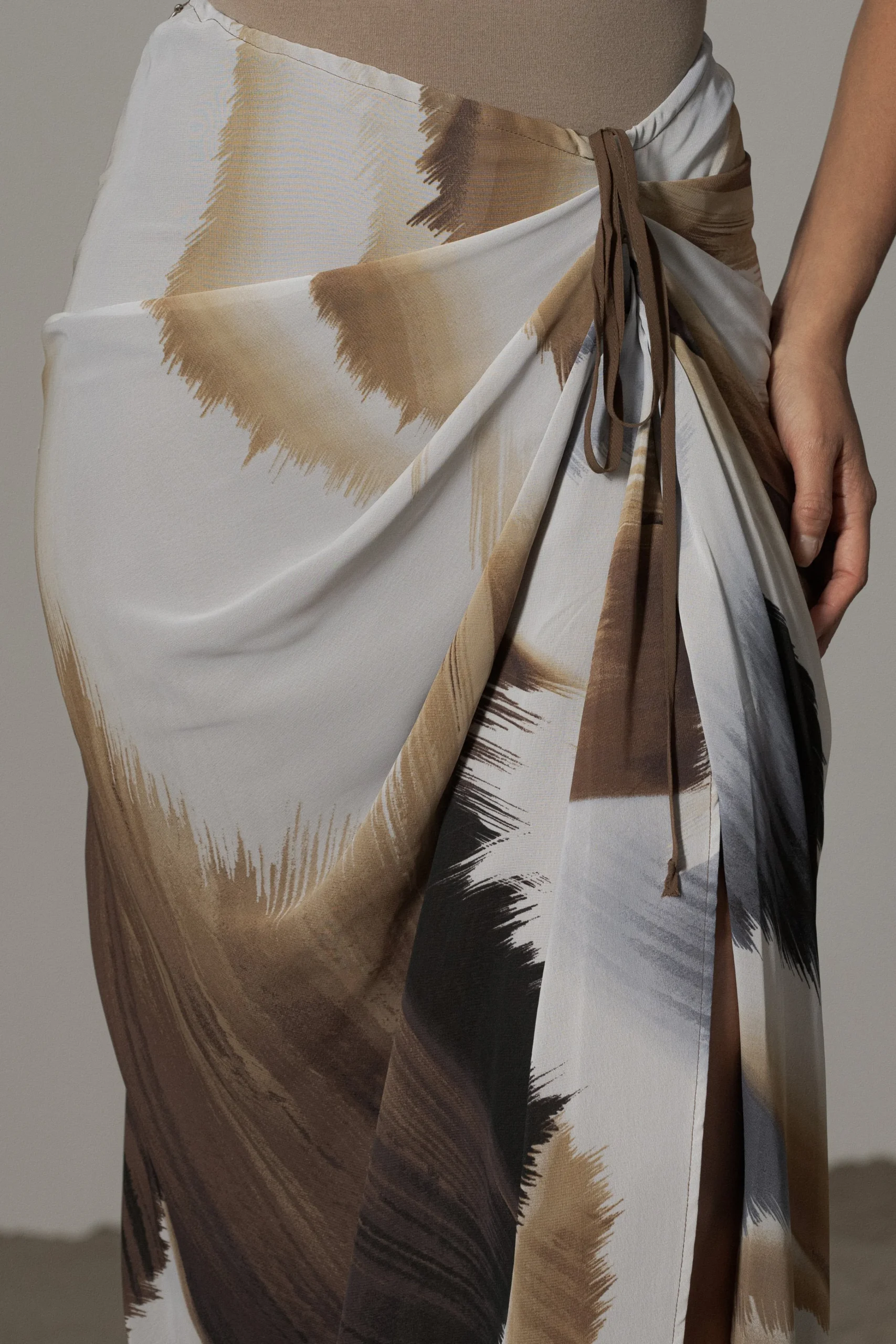 Brown Print Noelia Printed Skirt*JLUXLABEL Online