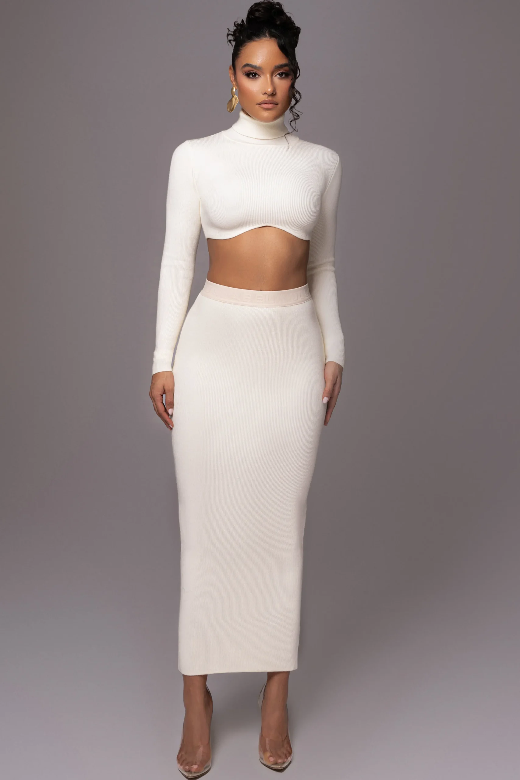 Buttercream Anise Ribbed Skirt Set*JLUXLABEL Hot