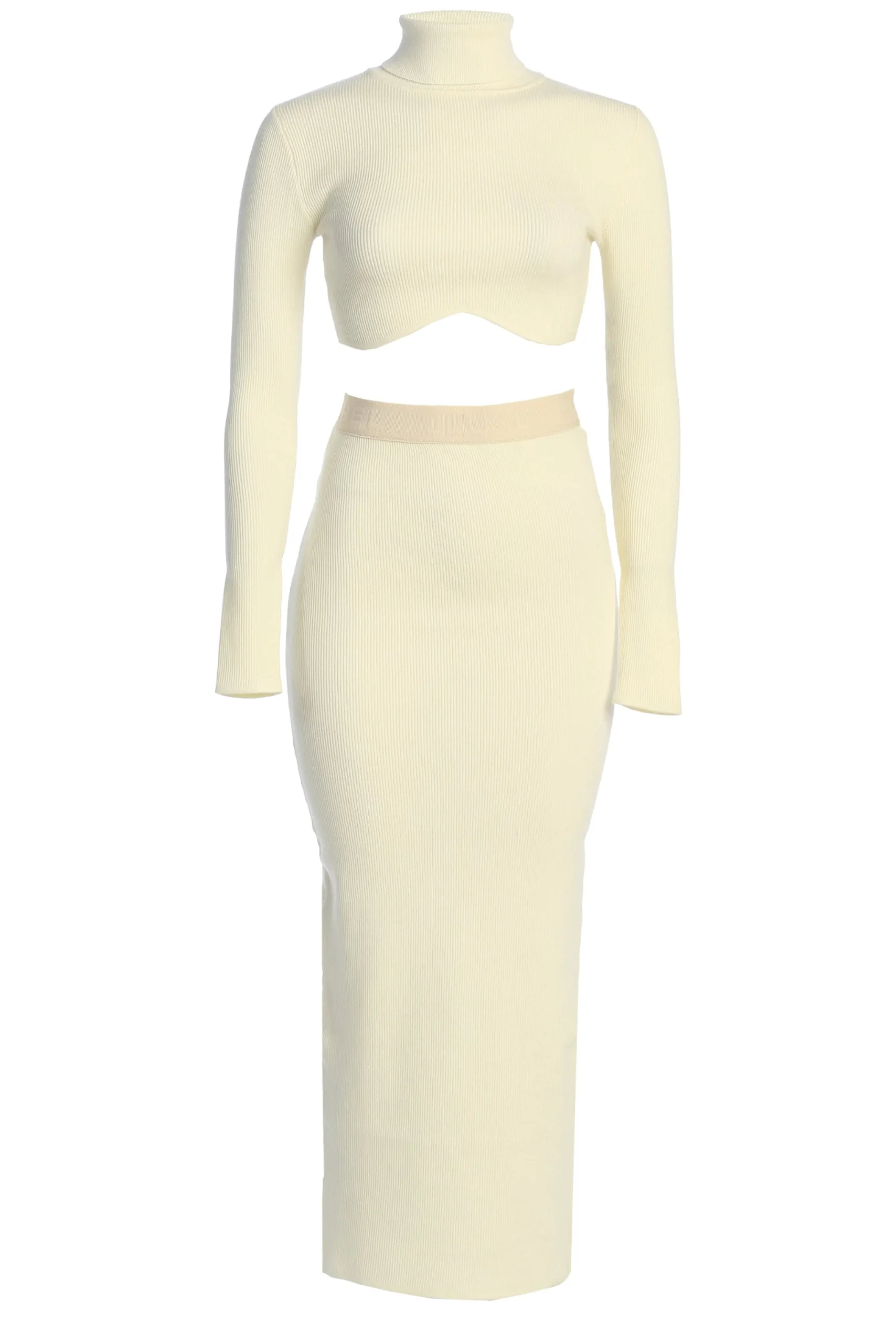 Buttercream Anise Ribbed Skirt Set*JLUXLABEL Hot