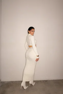 Buttercream Anise Ribbed Skirt Set*JLUXLABEL Hot