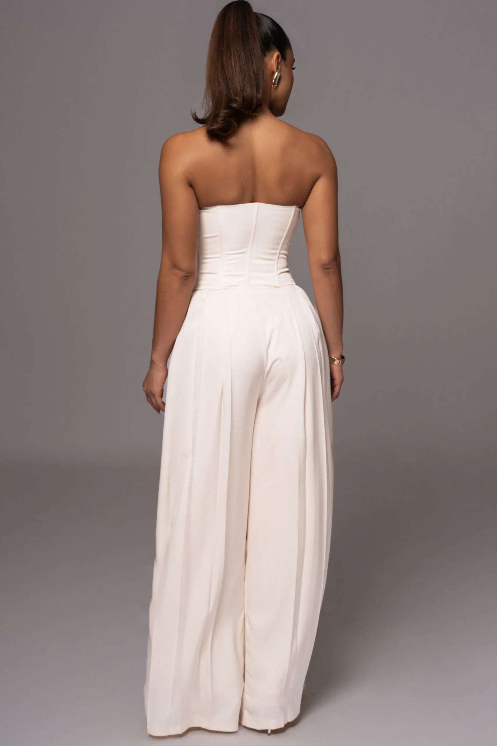 Buttercream Clara Wide Leg Pleated Trousers*JLUXLABEL Outlet