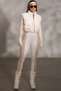 Buttercream Delma Ribbed Puffer Vest*JLUXLABEL Sale