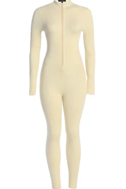 Buttercream Kris Front Zipper Jumpsuit*JLUXLABEL New