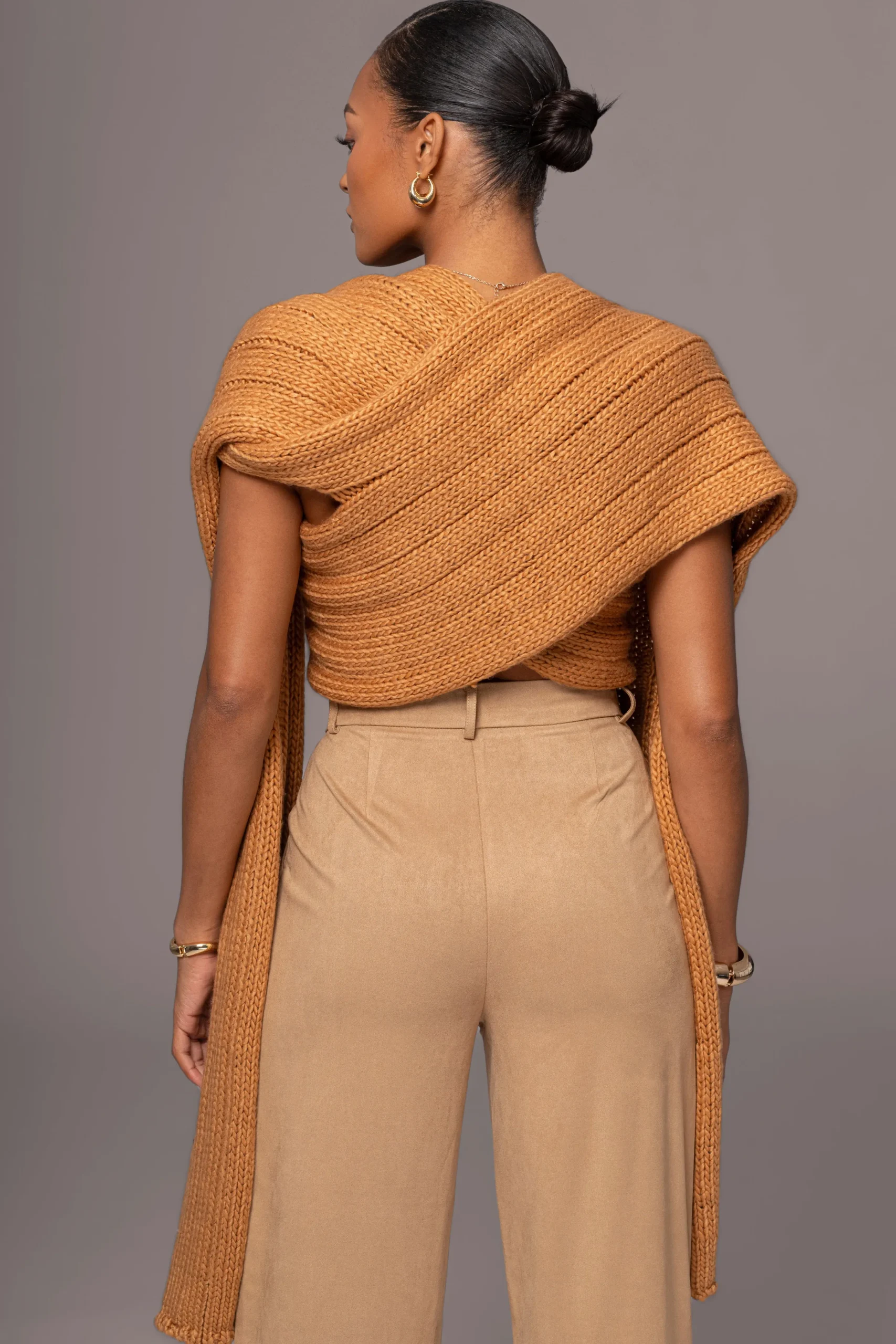 Camel Soft Life Cable Knit Sweater Top*JLUXLABEL Online