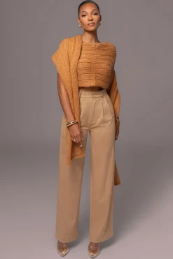 Camel Soft Life Cable Knit Sweater Top*JLUXLABEL Online
