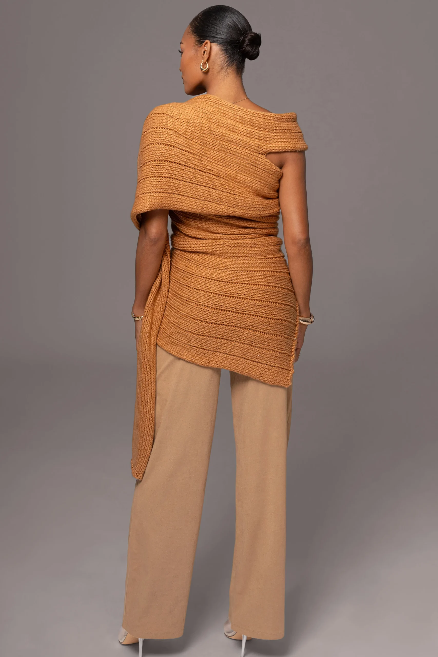 Camel Soft Life Cable Knit Sweater Top*JLUXLABEL Online