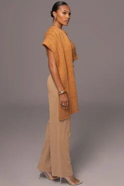 Camel Soft Life Cable Knit Sweater Top*JLUXLABEL Online