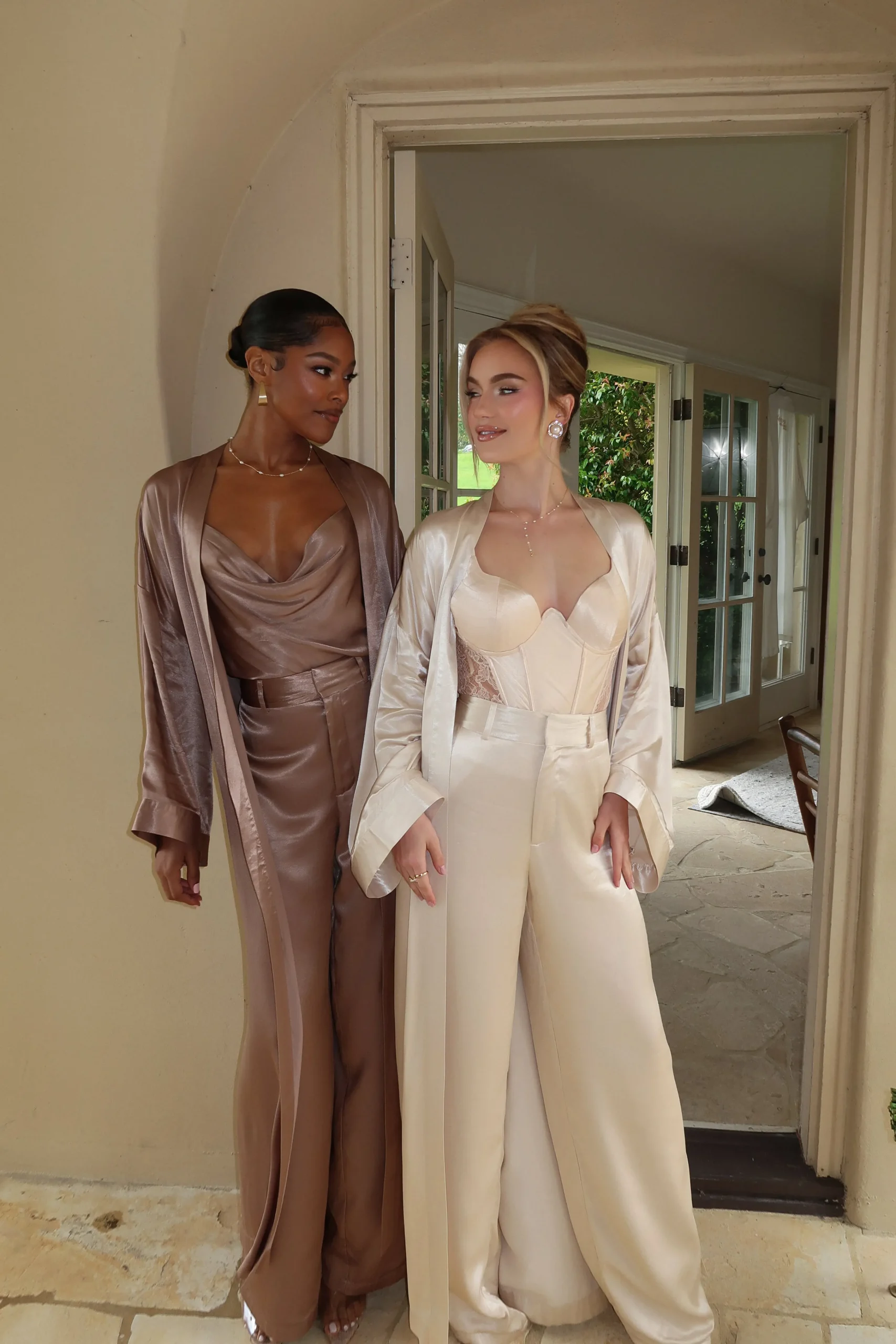 Champagne Ever After Satin Trousers*JLUXLABEL Online