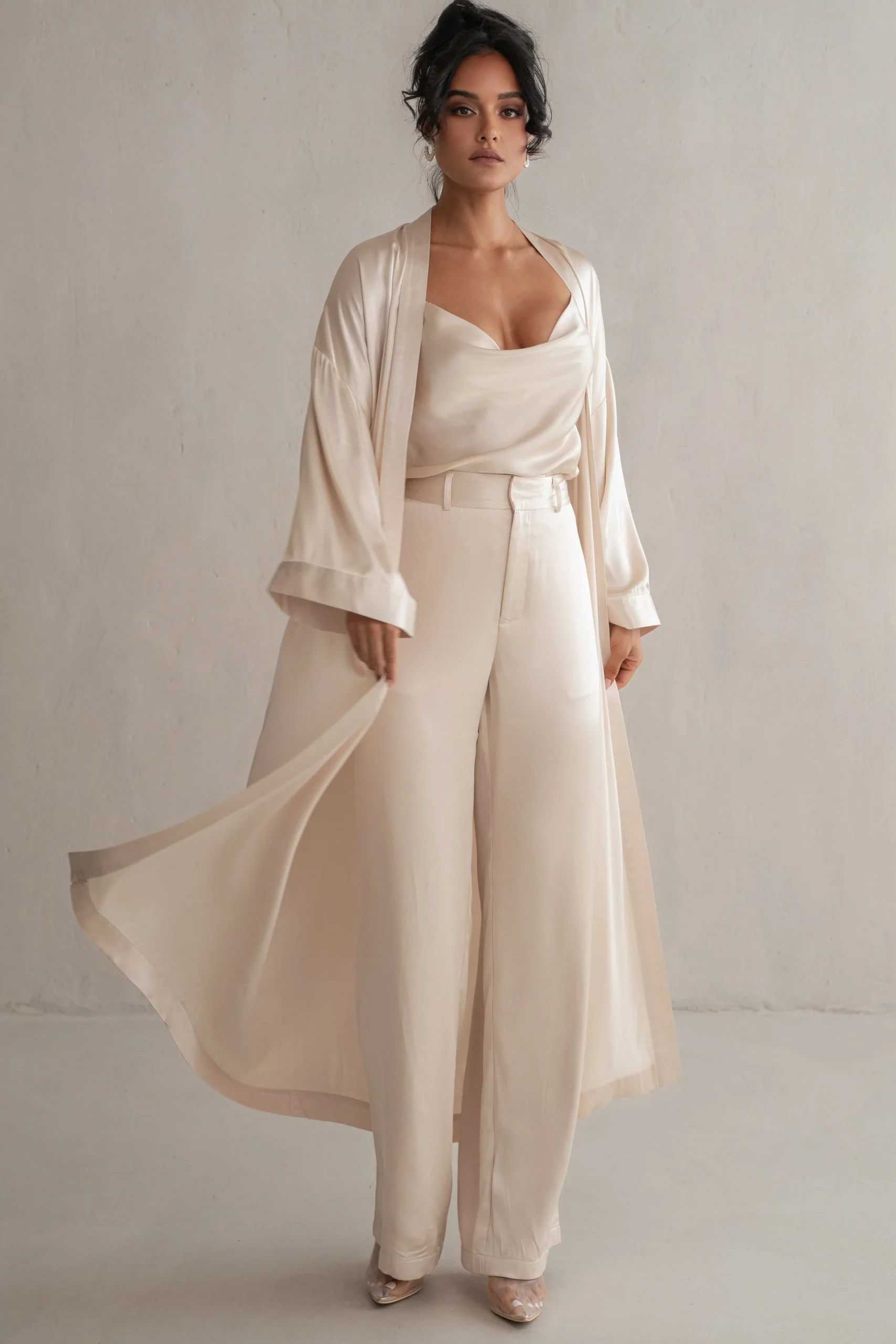 Champagne Ever After Satin Trousers*JLUXLABEL Online