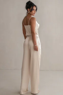 Champagne Ever After Satin Trousers*JLUXLABEL Online