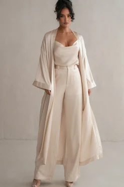 Champagne Ever After Satin Trousers*JLUXLABEL Online