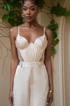 Champagne Ever After Satin Trousers*JLUXLABEL Online