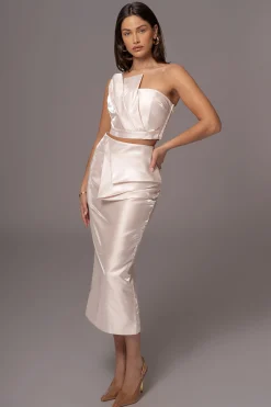 Champagne Gala Pleated Top*JLUXLABEL Fashion