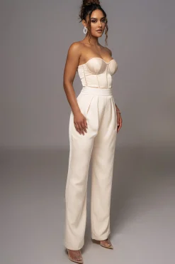 Champagne Leo Matte Satin Bustier*JLUXLABEL Fashion