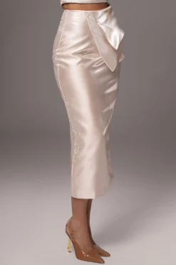 Champagne Reception Pleated Midi Skirt*JLUXLABEL Fashion