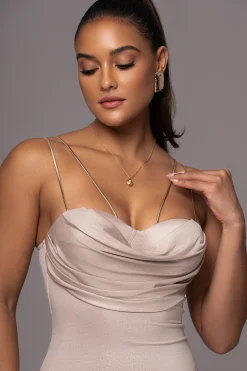 Champagne Visions Of You Midi Dress*JLUXLABEL Hot
