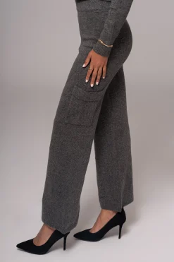 Charcoal Chelsey Knit Pant Set*JLUXLABEL Online