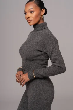 Charcoal Chelsey Knit Pant Set*JLUXLABEL Online
