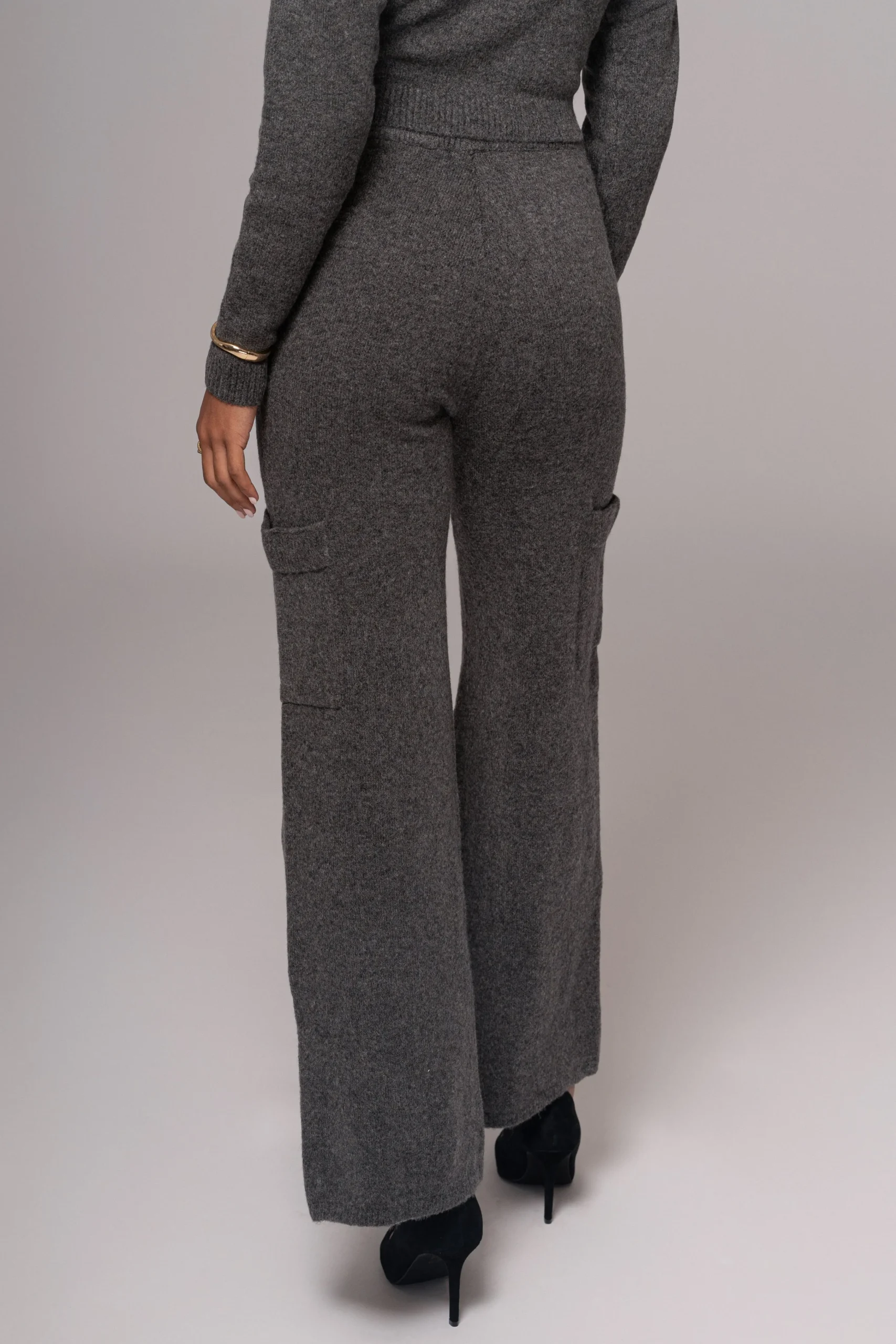 Charcoal Chelsey Knit Pant Set*JLUXLABEL Online