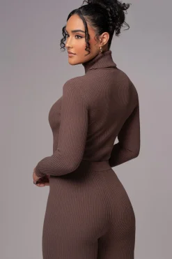 Chocolate Arlett Turtleneck Bodysuit*JLUXLABEL Online