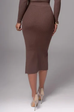 Chocolate Cardinal Essential Knit Skirt*JLUXLABEL Sale