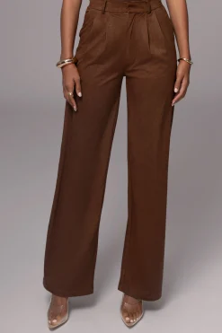 Chocolate Classic High Rise Trousers*JLUXLABEL Outlet