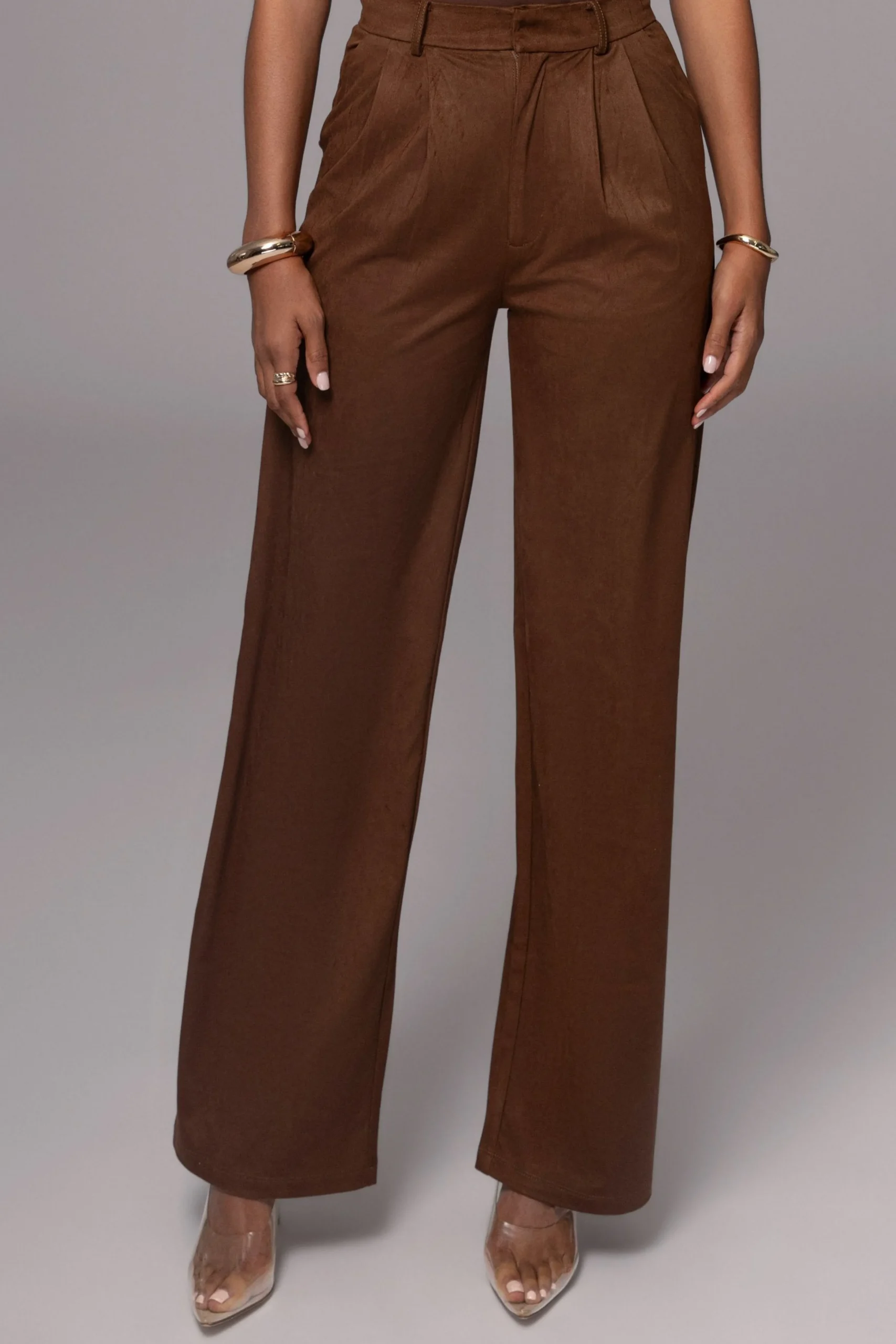 Chocolate Classic High Rise Trousers*JLUXLABEL Outlet
