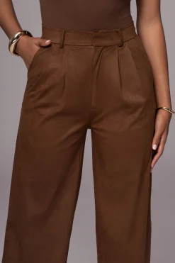 Chocolate Classic High Rise Trousers*JLUXLABEL Outlet