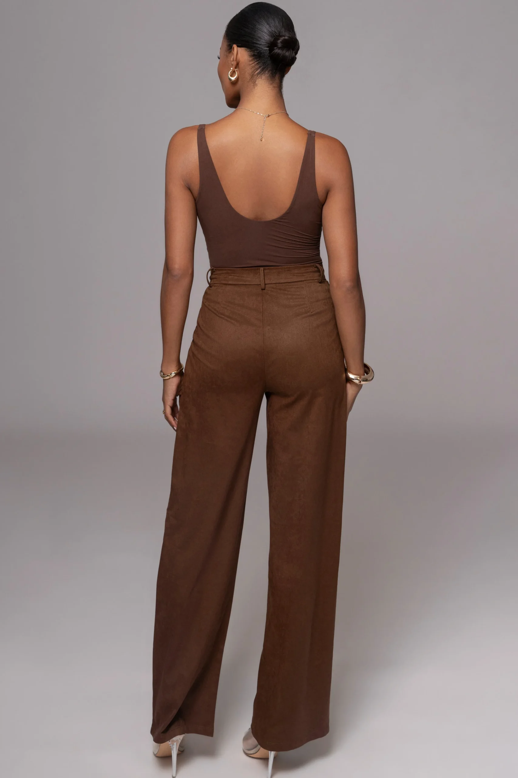 Chocolate Classic High Rise Trousers*JLUXLABEL Outlet