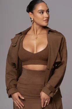 Chocolate Elite Suede Coat*JLUXLABEL Sale