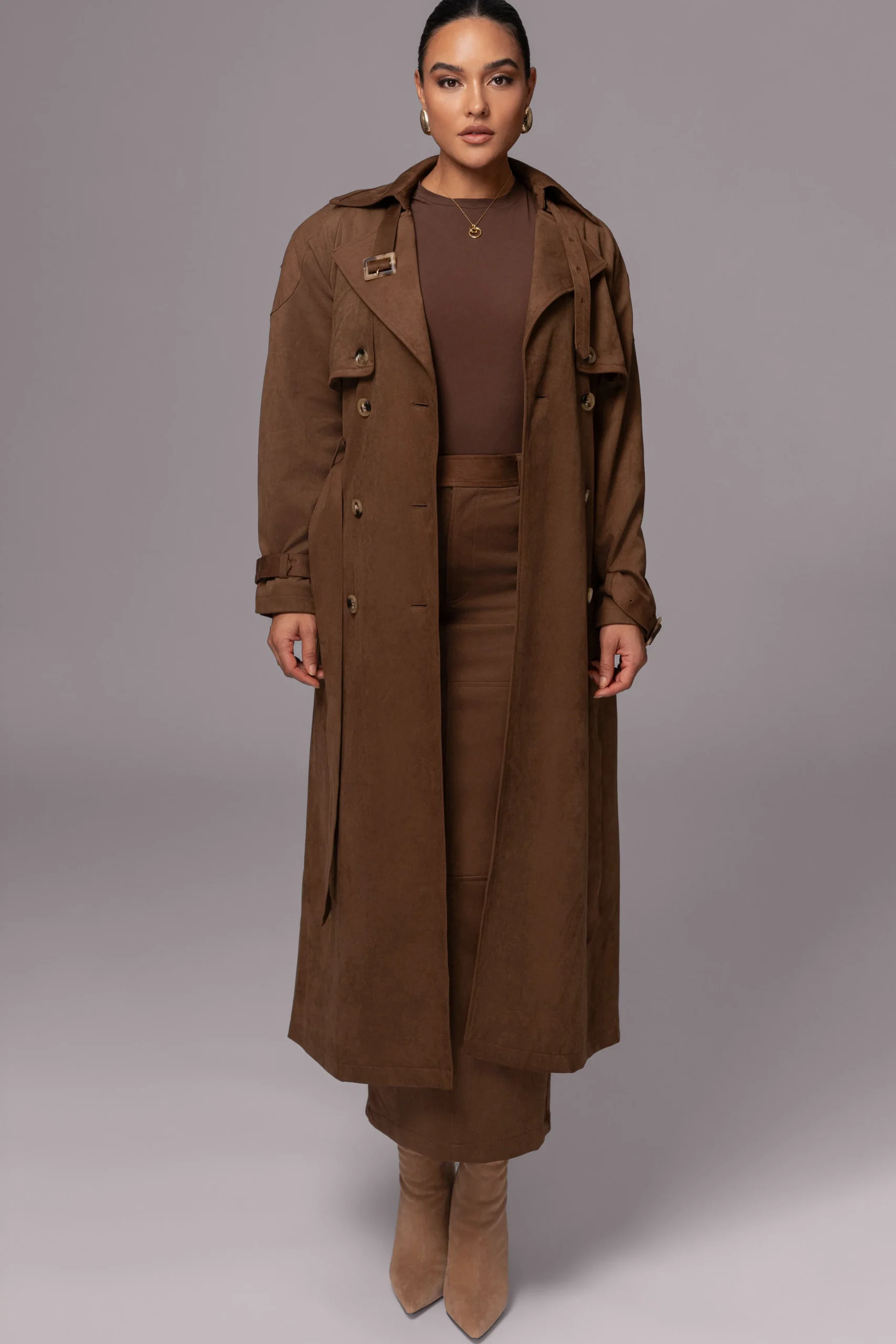 Chocolate Joy Suede Maxi Skirt*JLUXLABEL Sale